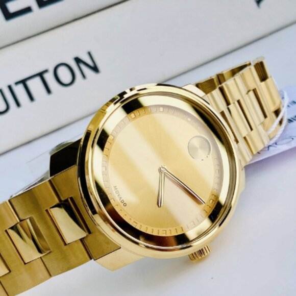 Movado Men's Gold Dial Two Tone Watch - Picture 5 of 7